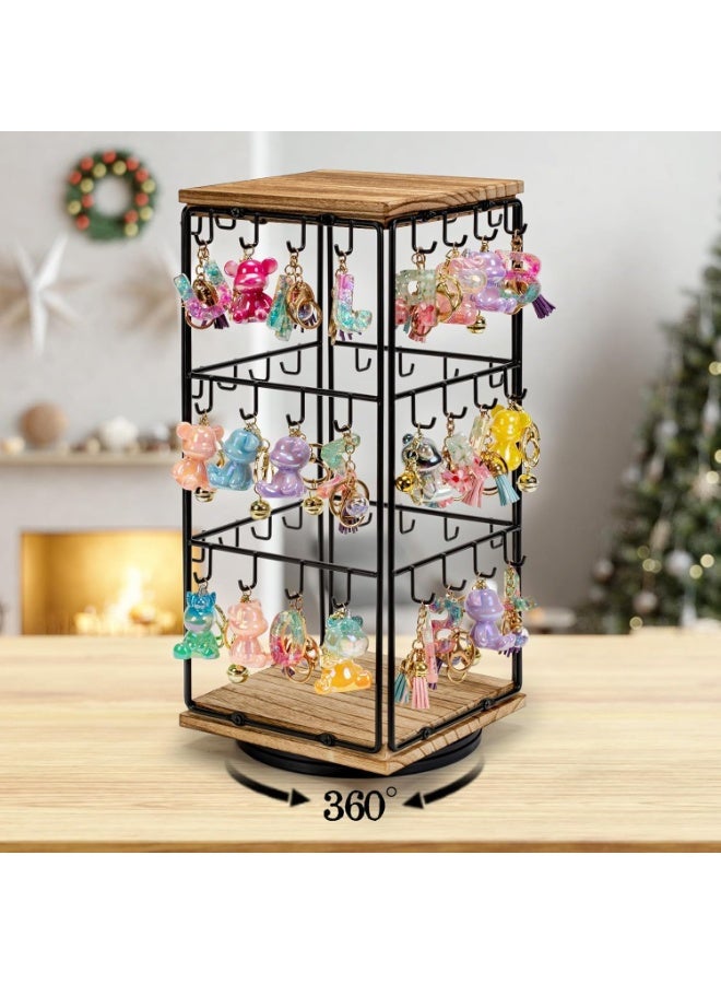 سوفام 360 منصة عرض قرط دوارة للبيع، حامل حامل منصة عرض قرط، منصة عرض مجوهرات للبائعين الذين يبيعون بطاقات القرط، قلائد، أساور، ملحقات شعر (48 صنارة) - Image 5