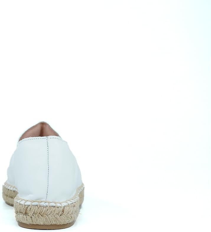 HUSH PUPPIES White Leather Espadrille Slip-Ons - Image 3