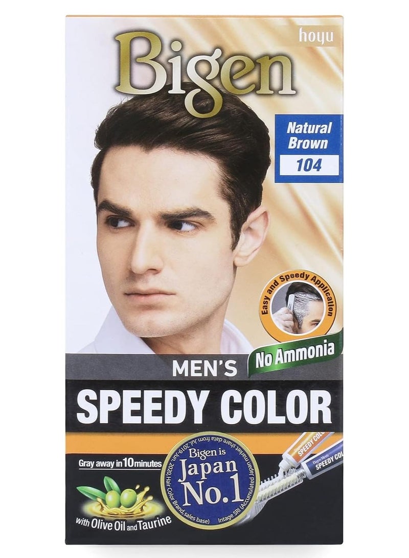 Bigen Men's Speedy Color - 104 Natural Brown - Image 1