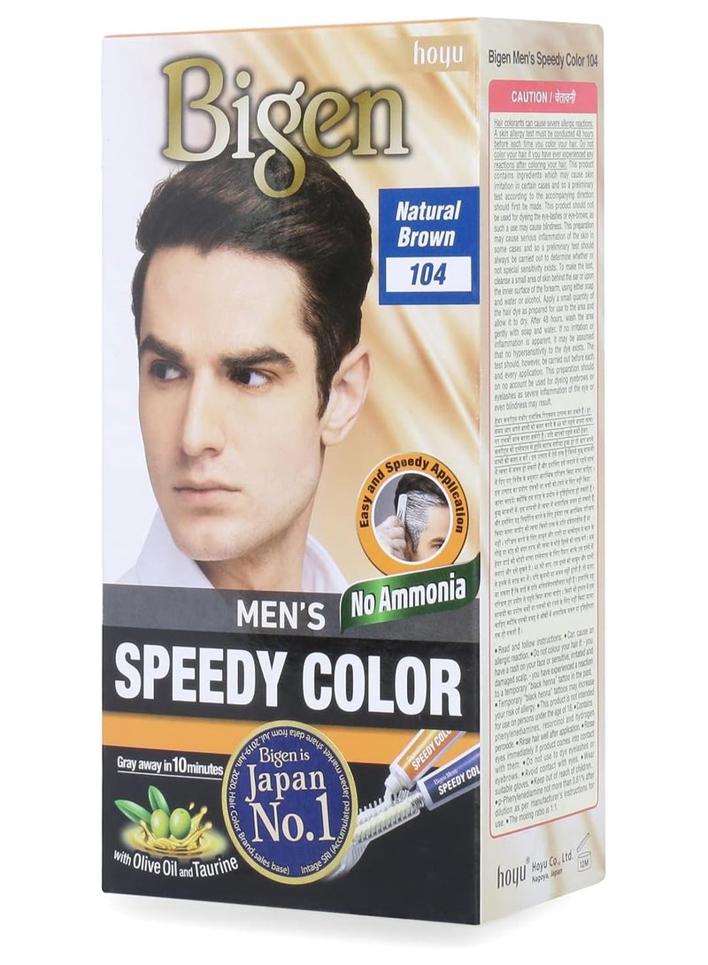 Bigen Men's Speedy Color - 104 Natural Brown - Image 2