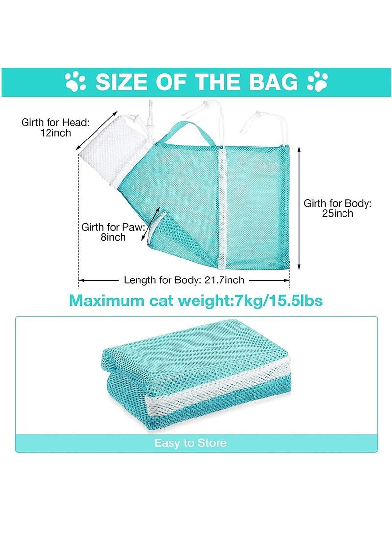 Cat Shower Net Bag Cat Grooming Bathing Bag Adjustable Cat Washing Bag - Image 5