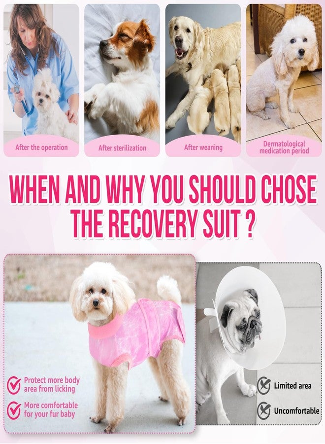 Lukovee Recovery Suit for Dogs, Zipper On Recovery Suit for Female Male Dog, Onesie Abdominal Wounds Cone E-Collar Alternative Prevent Licking Spay Recovery Suit - Image 5