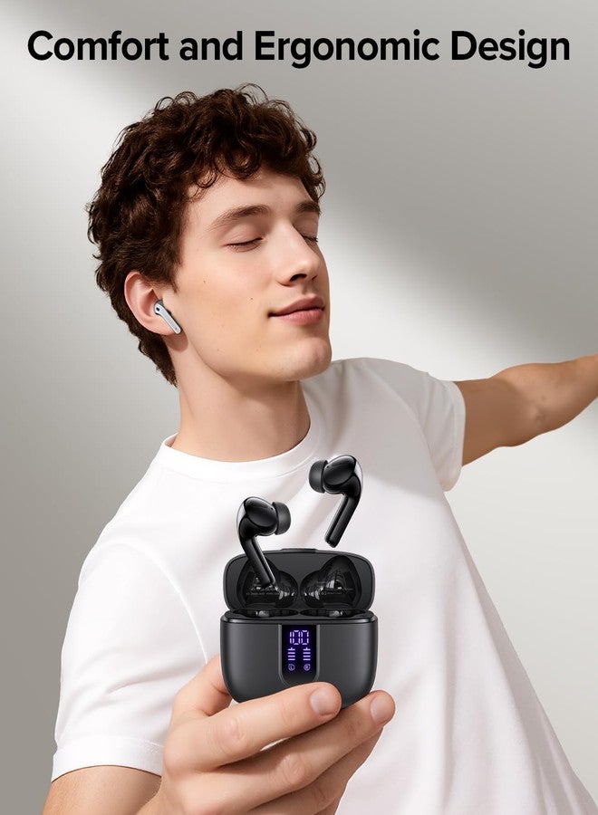TAGRY Bluetooth Headphones True Wireless Earbuds 60H Playback LED Power Display Earphones with Wireless Charging Case IPX5 Waterproof in-Ear Earbuds with Mic for TV Smart Phone Laptop Computer Sports - Image 2
