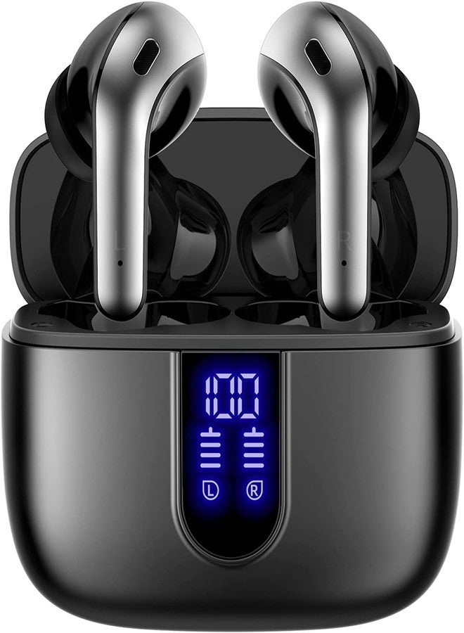 TAGRY Bluetooth Headphones True Wireless Earbuds 60H Playback LED Power Display Earphones with Wireless Charging Case IPX5 Waterproof in-Ear Earbuds with Mic for TV Smart Phone Laptop Computer Sports - Image 1