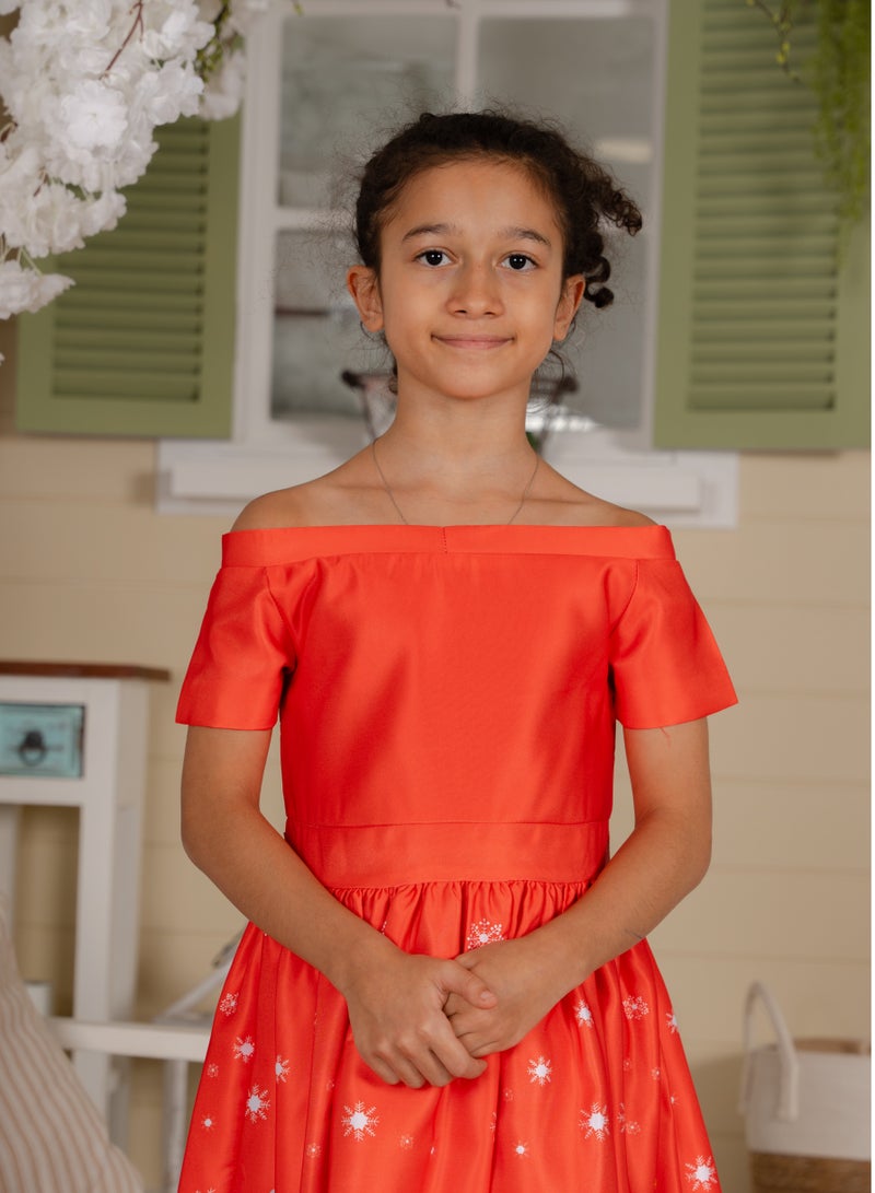 دىدانيالا فستان أحمر بطبعة سانتا كلوز لعيد الميلاد - Image 3