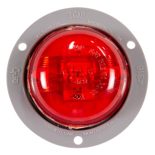 Grote 47372 Red SuperNova 2 1/2" PC Rated (LED Clearance Marker Light, Gray Theft-Resistant Flange) - Image 1