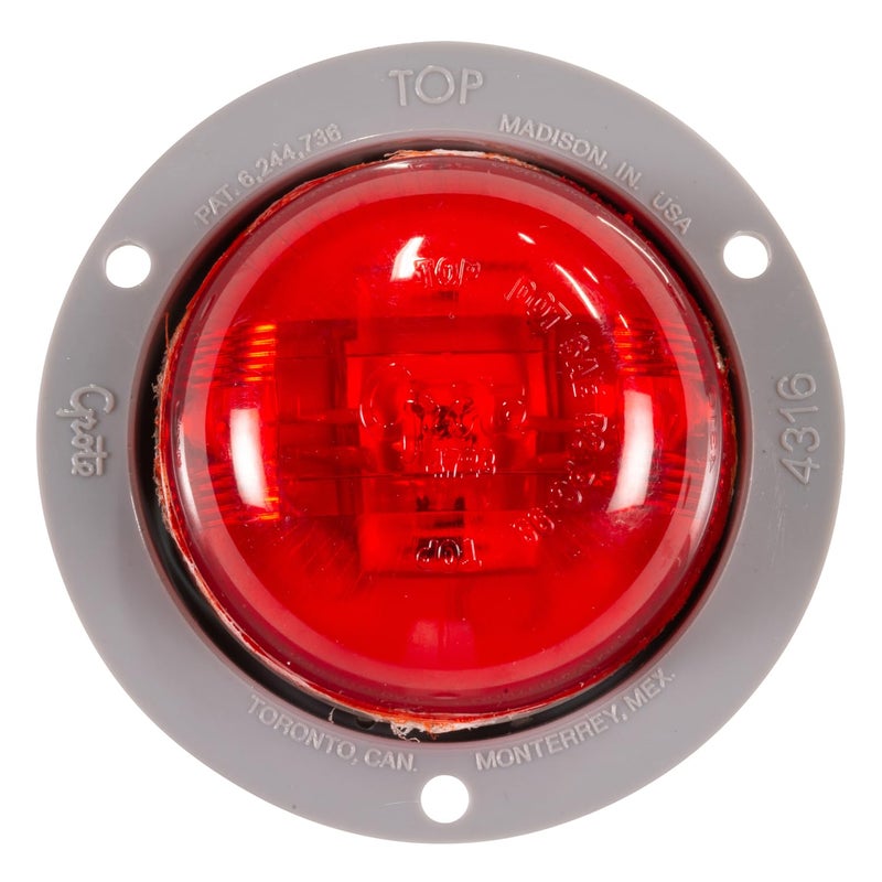 Grote 47372 Red SuperNova 2 1/2" PC Rated (LED Clearance Marker Light, Gray Theft-Resistant Flange) - Image 4