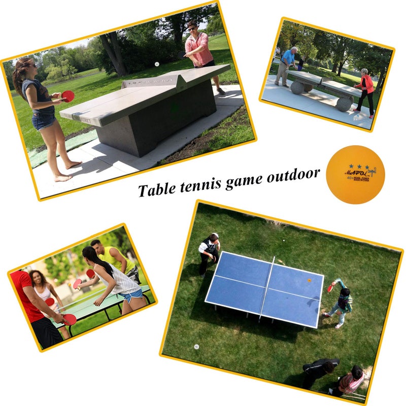 MAPOL 60 Counts 3-Star Orange 40+ Premium Training Ping Pong Balls Advanced Practice Table Tennis Ball - Image 5