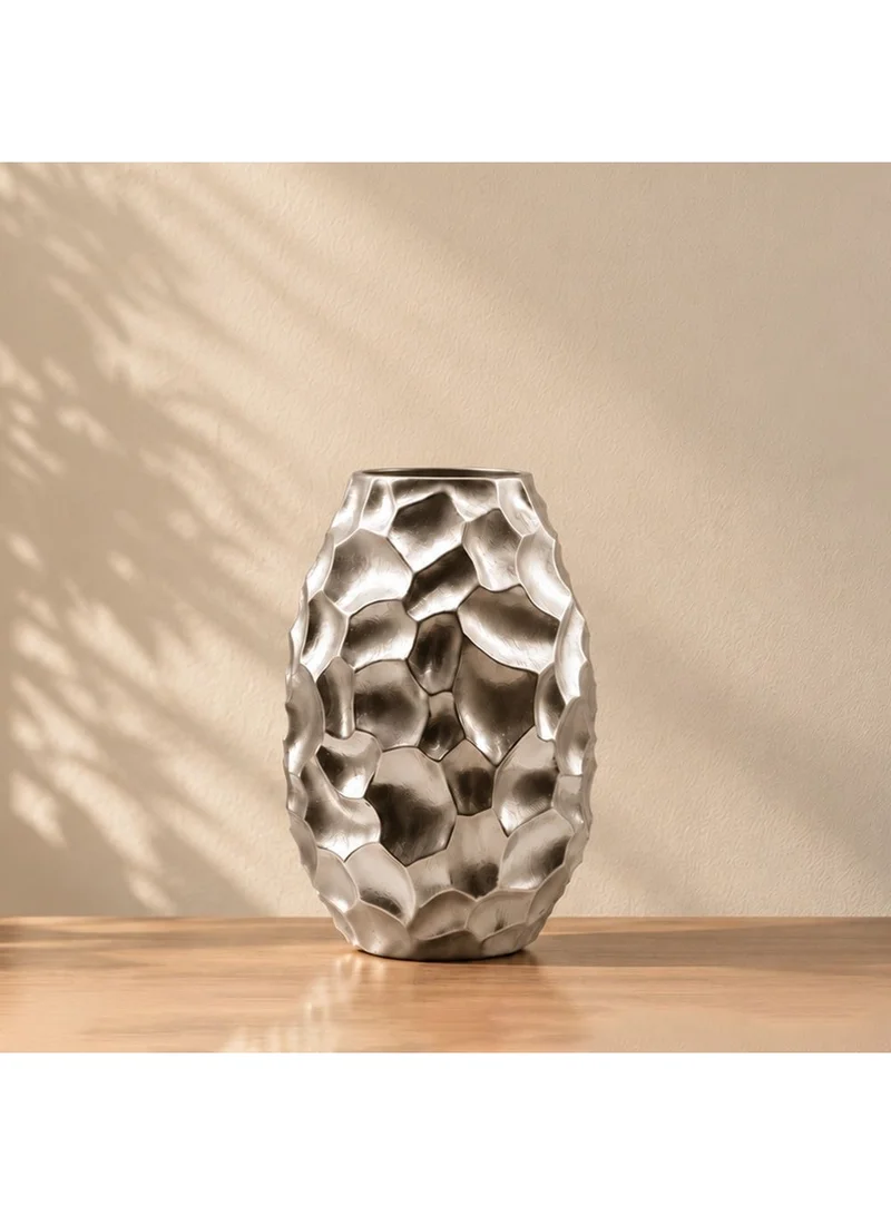 دانوب هوم Mirabella Silver Ceramic Vase 21x31cm Modern Home Decor Flower Vase  Interior