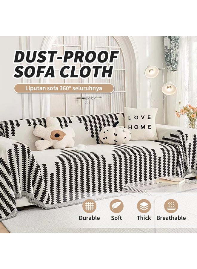 حياة الكثبان 180*230cm Nordic Jacquard Covers for Sofa, Bohemian Wo-seater Sofa Cover, Machine Washable Slipcovers, Wrinkle-Resistant Dirt-resistant, For Families With Pets And Children - Image 2