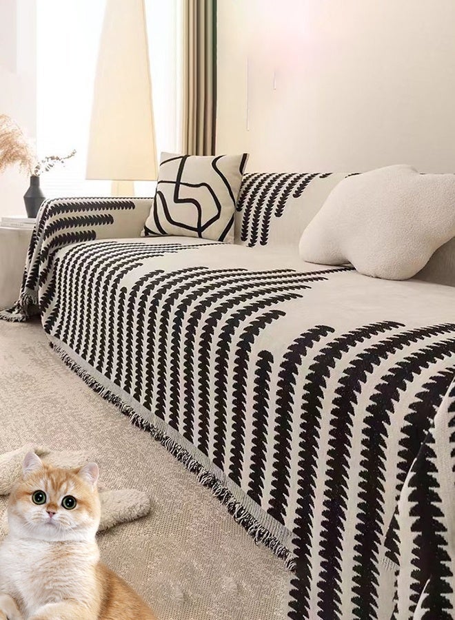 حياة الكثبان 180*230cm Nordic Jacquard Covers for Sofa, Bohemian Wo-seater Sofa Cover, Machine Washable Slipcovers, Wrinkle-Resistant Dirt-resistant, For Families With Pets And Children - Image 1