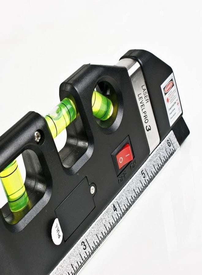 SANTALON Laser Level Measuring Tool with 2.5m Measuring Tape | Multifunction 3-in-1 Standard Level with Laser & Bubble Ruler | Precision Tool for Home, Office, Construction & DIY Projects - Image 2