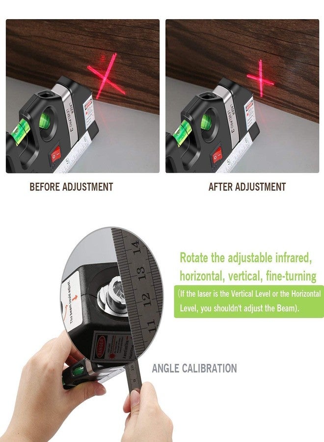 SANTALON Laser Level Measuring Tool with 2.5m Measuring Tape | Multifunction 3-in-1 Standard Level with Laser & Bubble Ruler | Precision Tool for Home, Office, Construction & DIY Projects - Image 5
