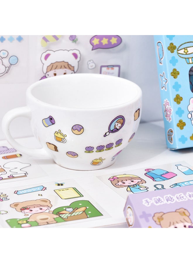 HELPS Hand Account Sticker Set Transparent Pet Cartoon Waterproof Traceless Hand Account Sticker Girl Heart Diy Decorative Sticker - Image 3