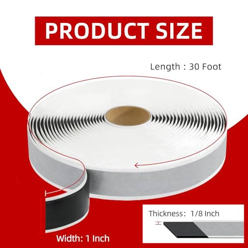 WELSTIK Black Butyl Seal Tape 1/8 Inch x 1 Inch x 30 Foot Leak Proof Putty Tape for RV Repair,Window,Boat Sealing,Glass and EDPM Rubber Roof Patching - Image 2
