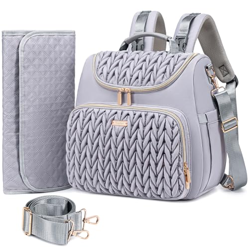 Tealari 4 in 1 Convertible Diaper Bag BackpackWaterproof Baby Diaper Bag with Changing PadConverts into Baby Tote BagDiaper BackpackStroller Bag and Crossbody Diaper Bag - Image 1