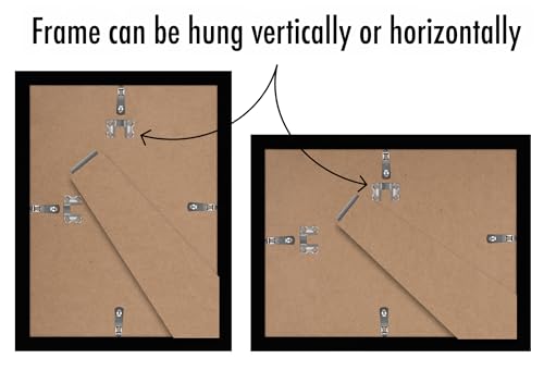 Americanflat 8.5x11 Picture Frame with Polished Plexiglass - Set of 5 - Legacy Collection - Certificate Frames for Tabletop and Wall Display - Black - Image 5