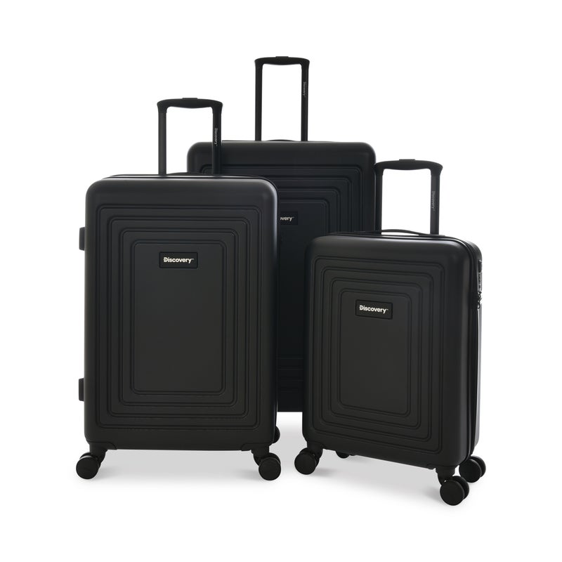 Discovery ABS Trolley 3-Piece Luggage Set D024HA/3P Expandable Hard Shell Suitcase Set with TSA Lock & 4 Double Spinner Wheels (S, M, L) - Image 1