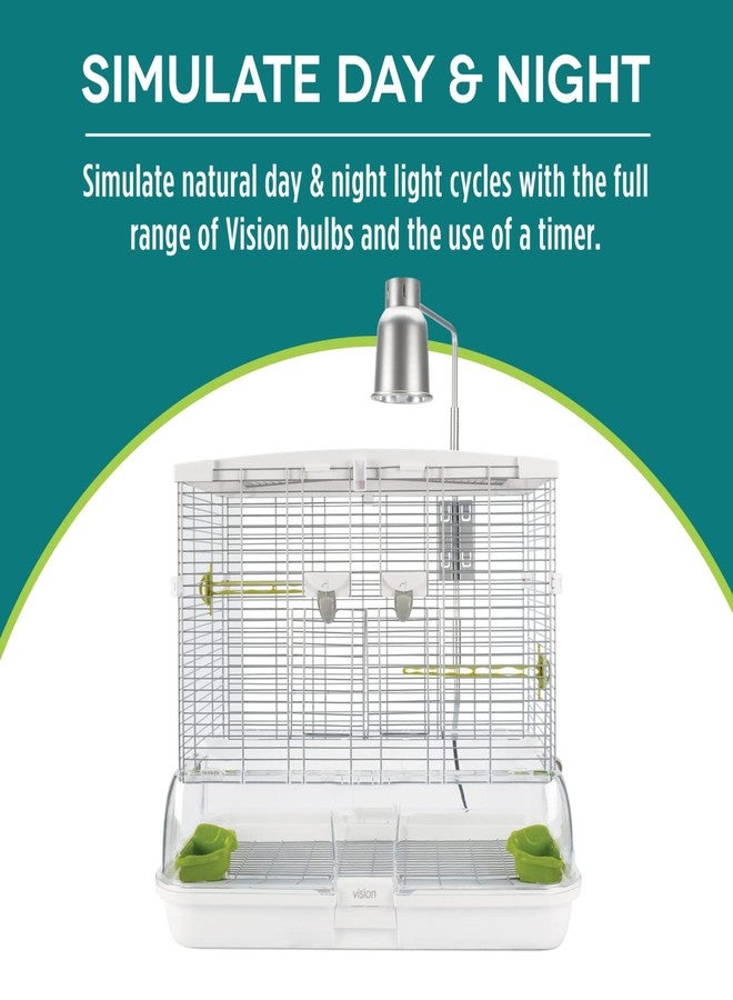 Hari Vision Compact Cage Lamp Fixture, Bird Cage Lighting Accessory, Polished Aluminum - Image 2