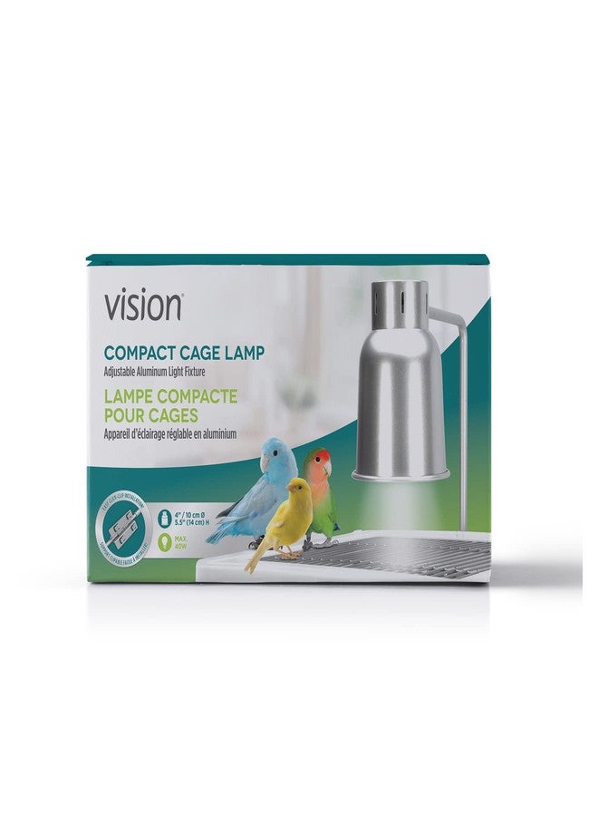 Hari Vision Compact Cage Lamp Fixture, Bird Cage Lighting Accessory, Polished Aluminum - Image 1