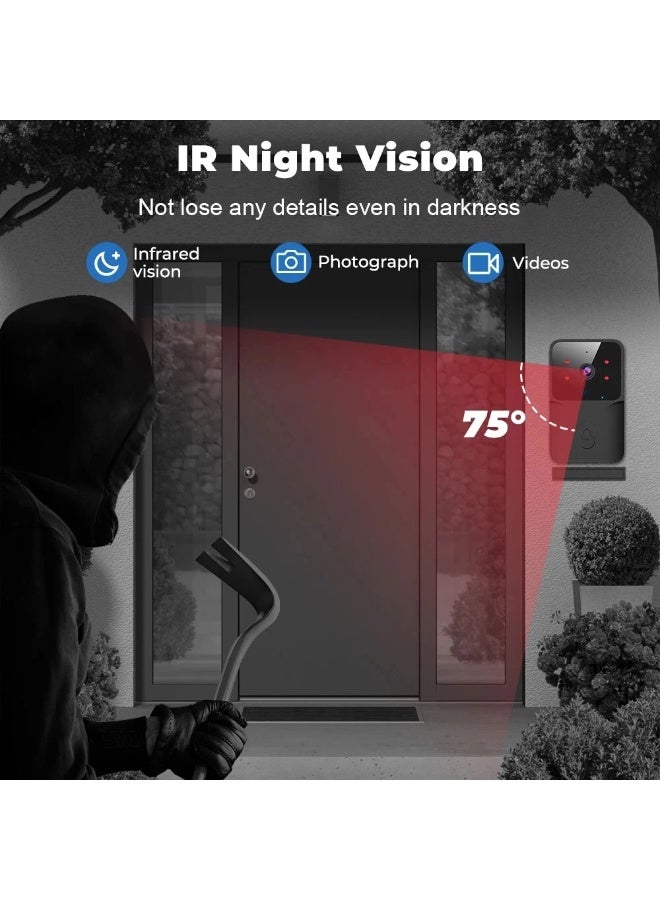 Tuya WiFi Doorbell Wireless Smart  USB Home Phone Remote Video Intercom Monitor HD night vision family app sharing cloud storage - Image 3