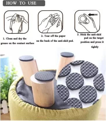 GLAMAXY 28 pc Rubber furniture Pads Self Sticking Non Slip Furniture Noise Adhesive 28 ml - Image 3