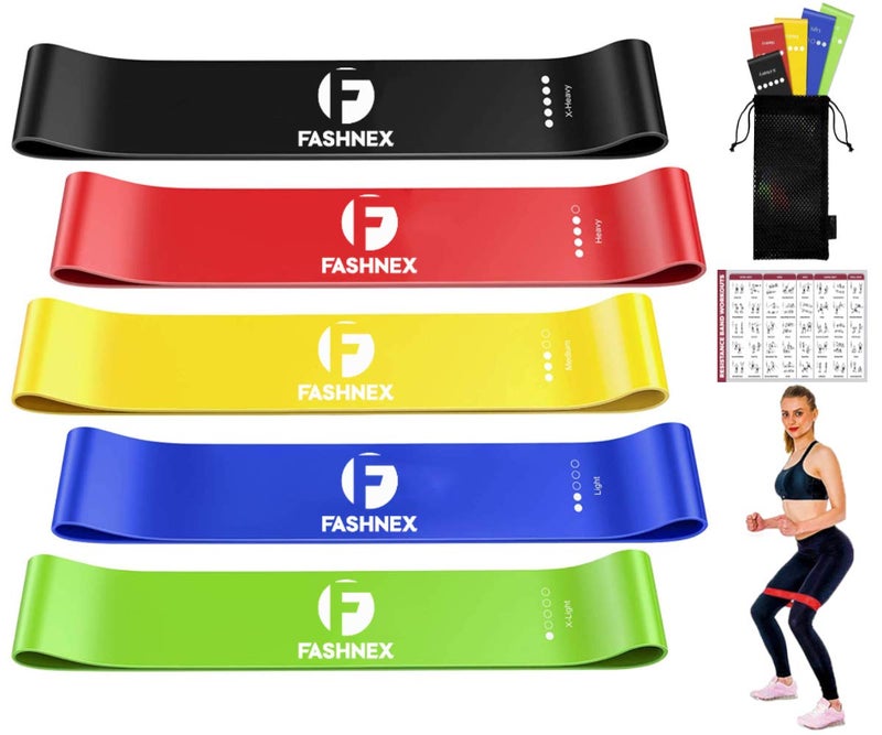 Fashnex Loop Resistance Bands for Men & Women (Set of 5) - Image 1