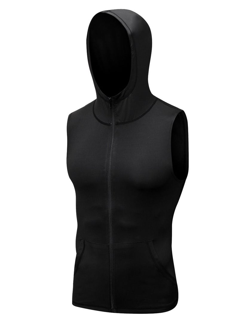 Loquat Men Quick Dry Breathable Elastic Coat Black  - Image 1