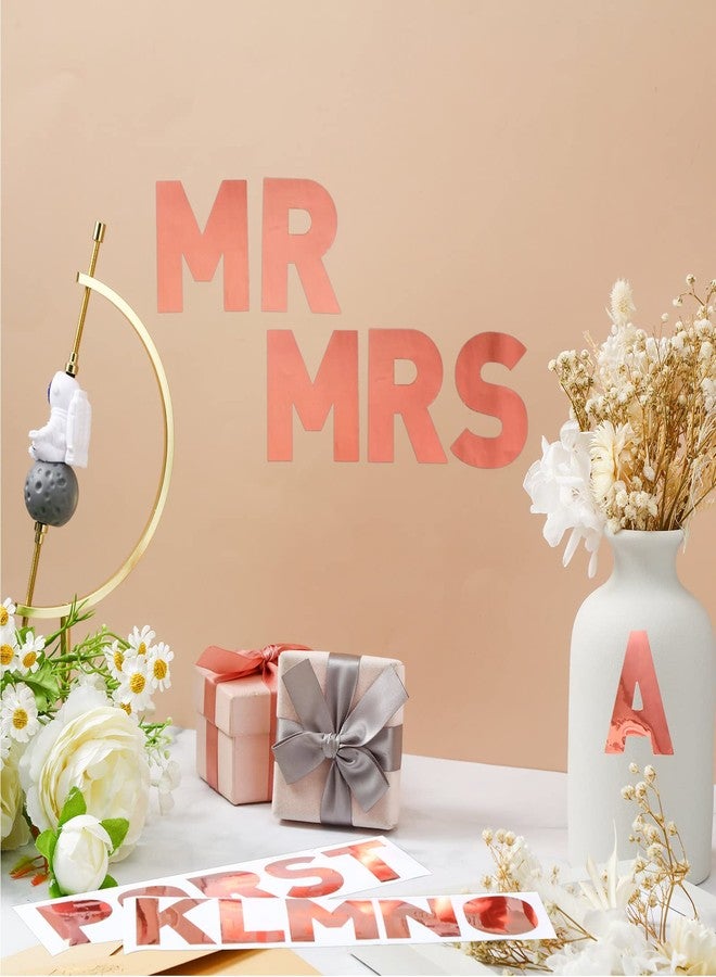 Chinco 232 Pieces 24 Sheets Letter Stickers Large Bulletin Board Letters for Classroom Poster Stickers Alphabet Label 2.5 Inch Self Adhesive Numbers for Classroom(Letter,Rose Gold) - Image 5