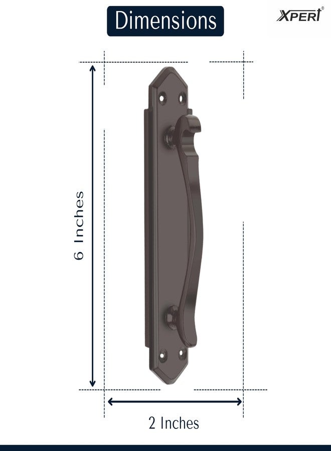 Xpert Plain & Classic Brown Finish (6 Inches) Aluminium Door Handle (Pack of 2) Door Handles for Main Door APH-52 Venus 6" - Image 3