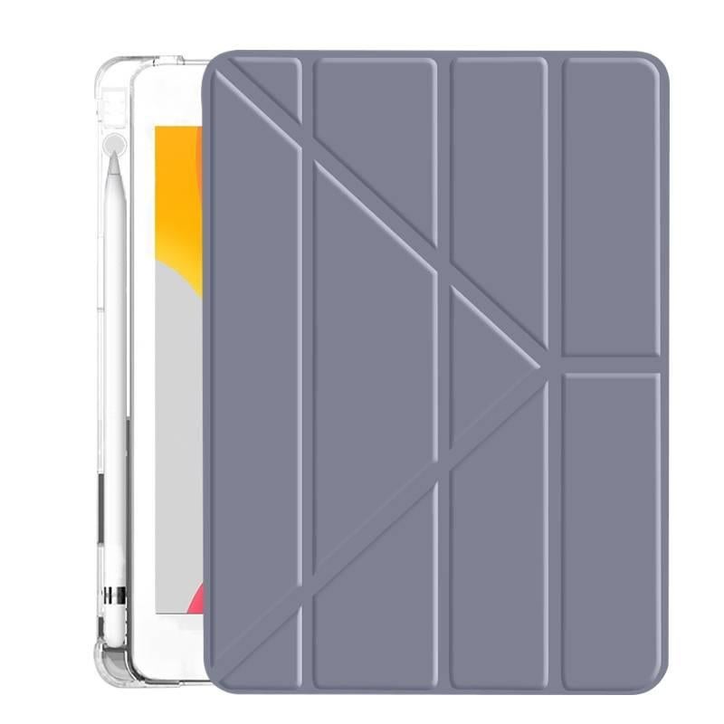 DGG حافظة آيباد شفافة بظهر واضح لجهاز iPad Pro 11 باللون رمادي بظهر شفاف باللون الرمادي - Image 1