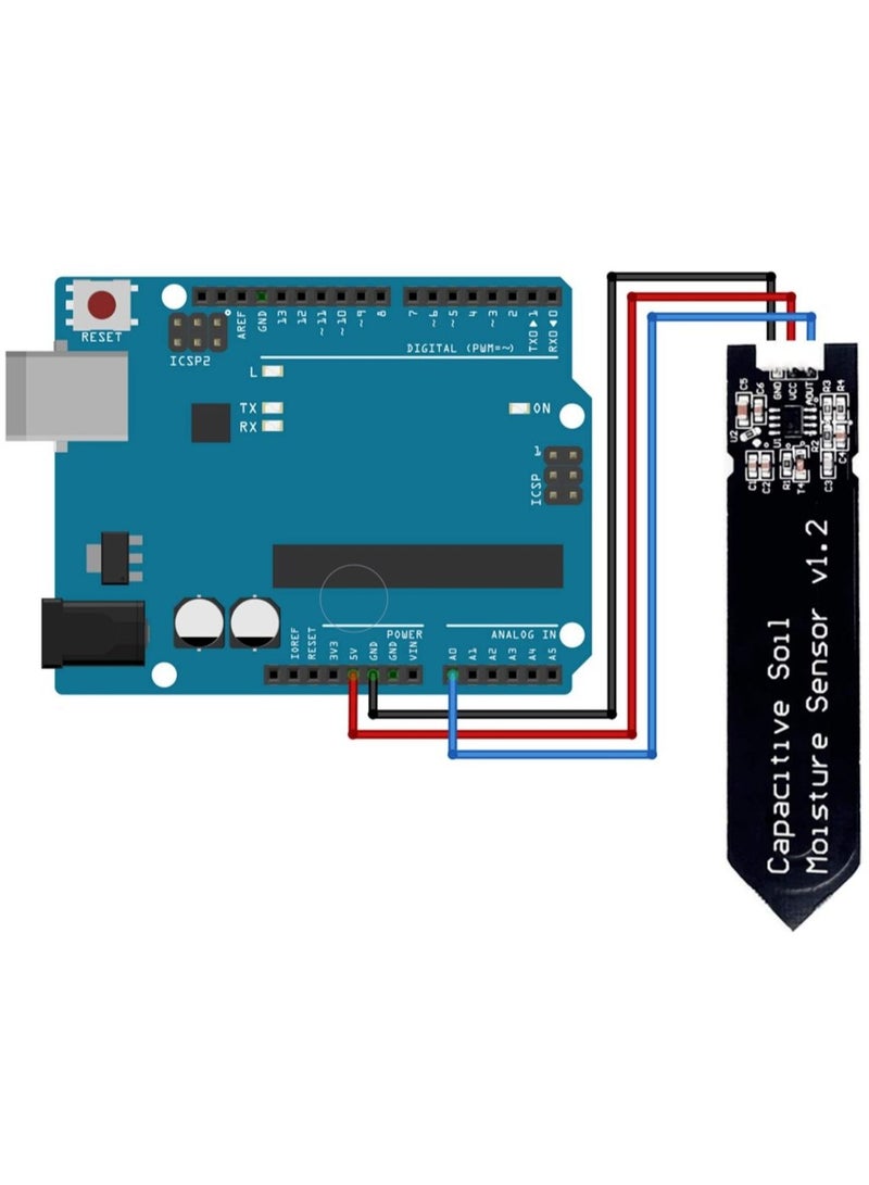 Capacitive Soil Moisture Sensor V2.0 – Analog/Digital Plant Soil Hygrometer for Arduino, Raspberry Pi & DIY Gardening Projects - Image 5