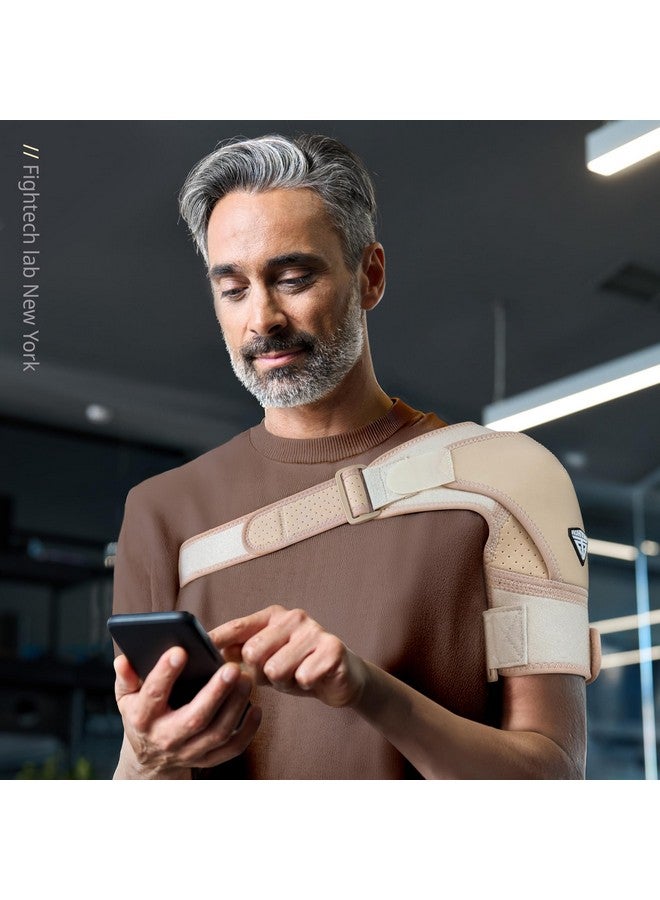 FIGHTECH Shoulder Brace for Torn Rotator Cuff for Men and Women - 4 Sizes - Support & Pain Relief (Nude, Small/Medium) - Image 4