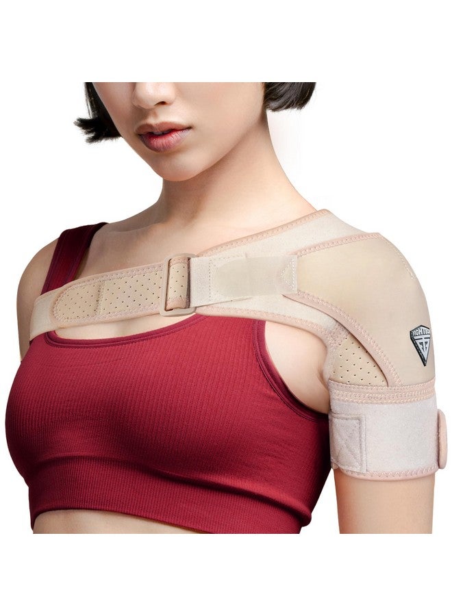 FIGHTECH Shoulder Brace for Torn Rotator Cuff for Men and Women - 4 Sizes - Support & Pain Relief (Nude, Small/Medium) - Image 1