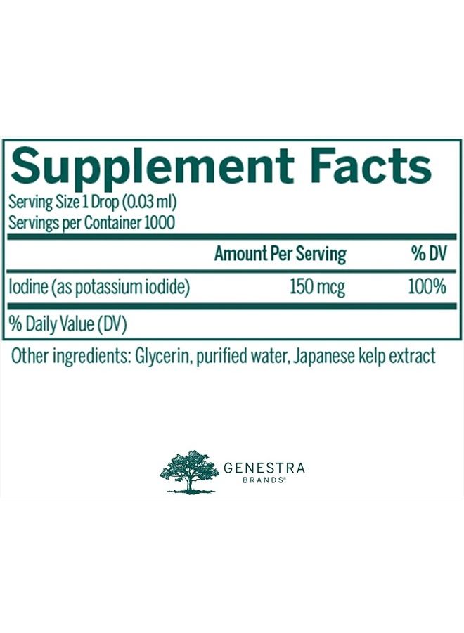 Genestra Brands Liquid Iodine | Iodine Derived from Kelp | 1 fl. oz. - Image 2
