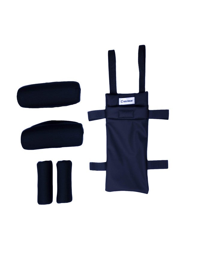 CRUTCHEZE CRUTCHES PADS AND CRUTCH BAG 5 PIECE SET. PREMIUM, Designed in USA Underarm Pads, Hand Grips and Pouch - Surgery and Injury Recovery Accessories - Image 2