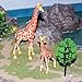 Gemini&Genius GeminiGenius 2PCS Realistic Giraffe Figurines with Giraffe Cub 26 Plastic Jungle Animals Figures Family Playset Educational Toys Cake Toppers Christmas Birthday Gifts for Kids - Image 4
