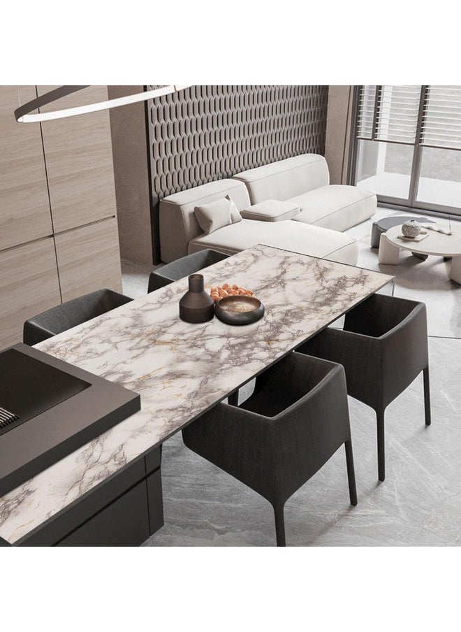 Decoroom - 17.71X118 Marble Contact Paper For Countertops Glossy Peel And Stick Granite Marble Wallpaper For Kitchen And Bathroom Cabinets Vinyl Film Self Adhesive Removable - Image 1