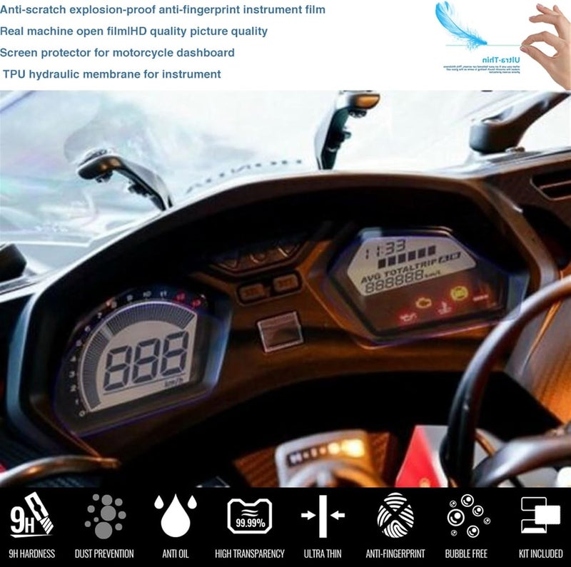 Yurefax Motorcycle Dashboard Screen Protector for CBR650F CB650F 2017-2018 - Image 2
