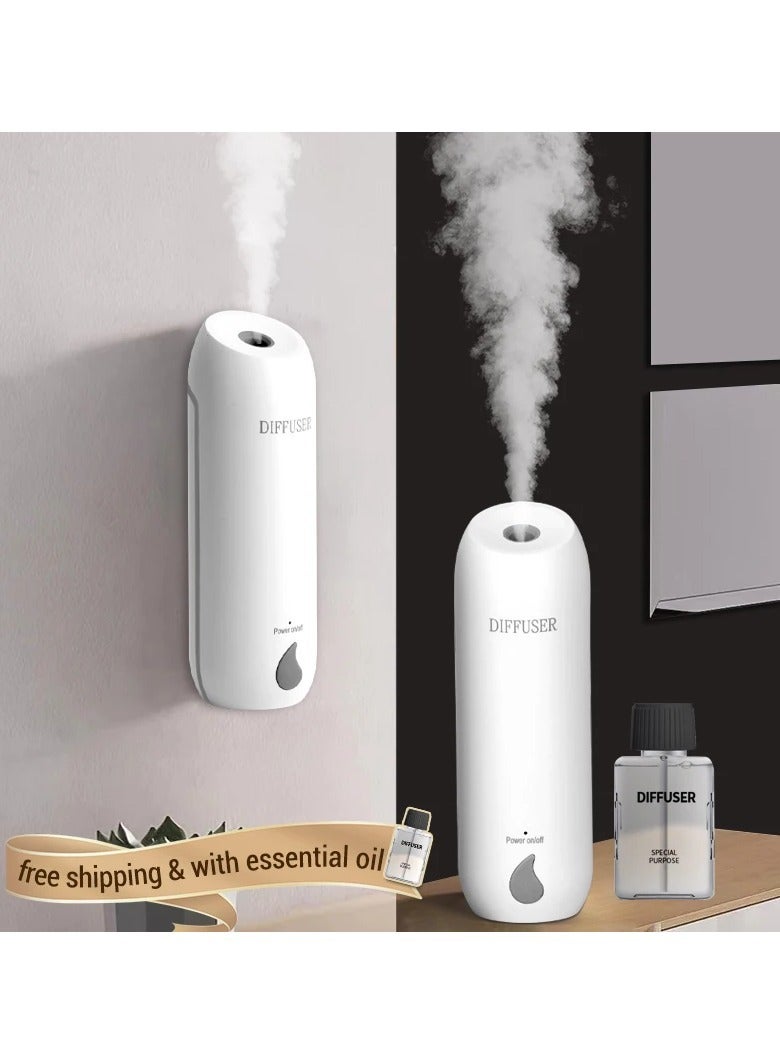 AROAQ 100m³ Essential Oil Diffuser 45ML(White Tea/Fresh) 3 Modes Aroma Diffuser Wall Mounted Room Fragrance Home Toilet Hotel Air Purifiers Humidifier - Image 2