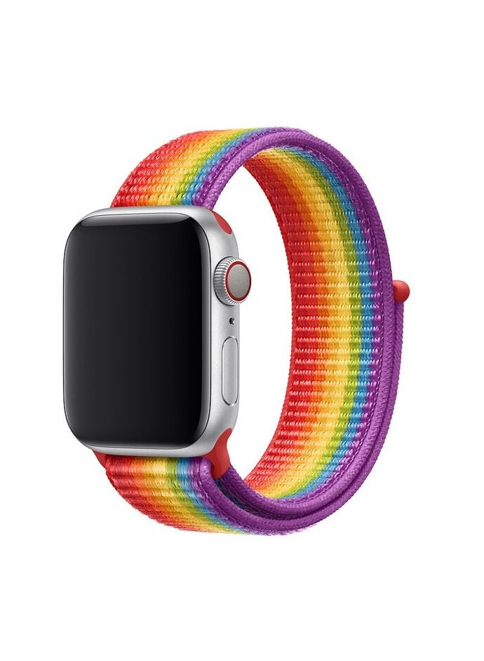 Nylon Sport Band for Apple Watch 45mm 44mm 42mm, Soft Replacement Strap for iWatch Series 7/6/ SE/ 5/4/3/2/1 - Image 2