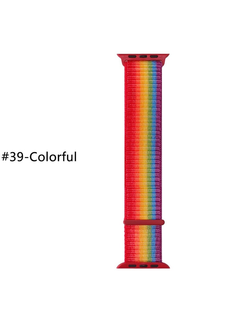 Nylon Sport Band for Apple Watch 45mm 44mm 42mm, Soft Replacement Strap for iWatch Series 7/6/ SE/ 5/4/3/2/1 - Image 1