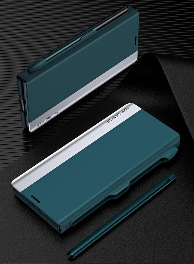 general Compatible with Galaxy Z Fold 7 2025 Phone Case with Pen Slot and Capacitive Pen, Full Body Protective Cover Flip PU Leather [Kickstand Feature] - Image 5