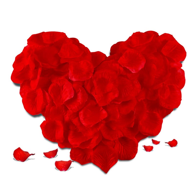SHINTAYL Rose Petals for Bedroom - Fake Roses Petal Faux Flowers, Artificial Roses Petals for Marry me, Valentines, Proposal, Anniversary, Wedding Love Decorations (500, red) - Image 1