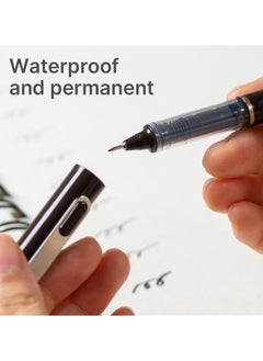 Deli Deli EC393 Pigment Liner Set - 10 Black Waterproof and Permanent Pens, Needle Tip for Technical and Drawing Work  - Image 2