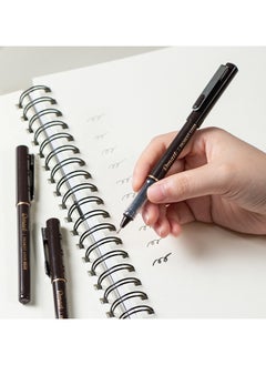 Deli Deli EC393 Pigment Liner Set - 10 Black Waterproof and Permanent Pens, Needle Tip for Technical and Drawing Work  - Image 5