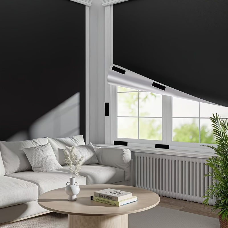 DIY Portable Black Sticker Light Blocking Curtain 51.18 X 62.99 Inch Self-Adhesive Window Film Including 20 Adhesive Strips Darkest Blackout Travel Curtains - Image 4