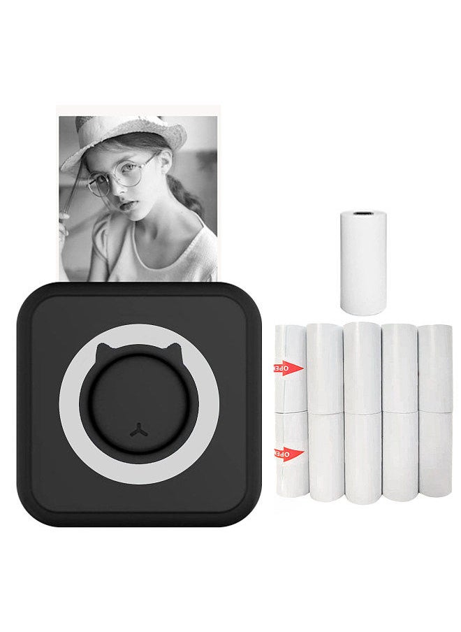 Generic All-in-one Photo Printer Multifunction Portable Printer Wireless Instant Mini Printer Support BT Connection for Smartphone with 11 Paper Rolls 57mm Compatible with iOS Android  - Image 1