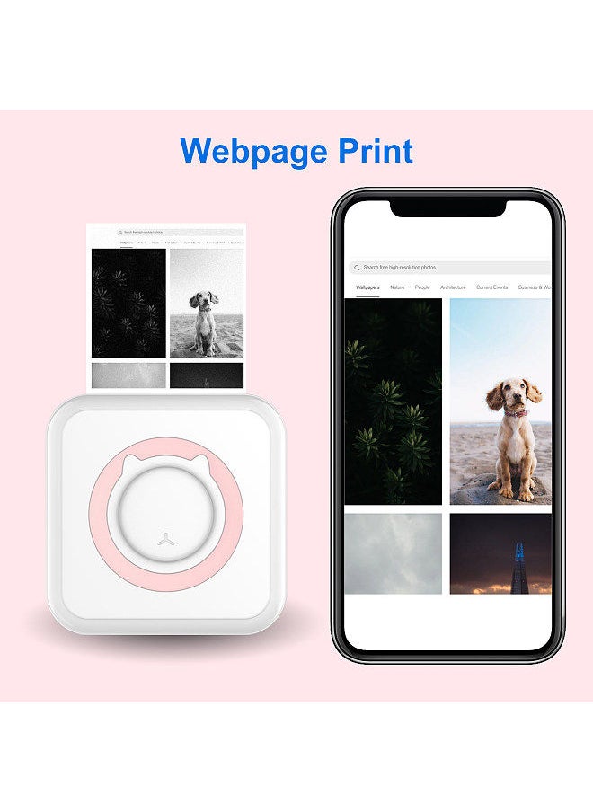 Generic - All-in-one Photo Printer Multifunction Portable Printer Wireless Instant Mini Printer Support BT Connection for Smartphone with 11 Paper Rolls 57mm Compatible with iOS Android - Image 1