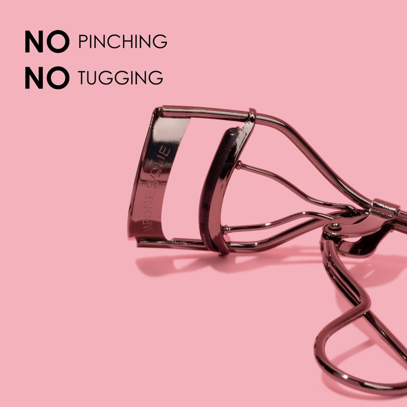 JAPONESQUE Extreme Lash Curler - Scissor Comfort Handle, Deep Curl, Keeps Lashes Curled for 8 Hours, High Arch Design, for Natural or False Lashes, Includes 1 Refill Pad (Gunmetal) - Image 2